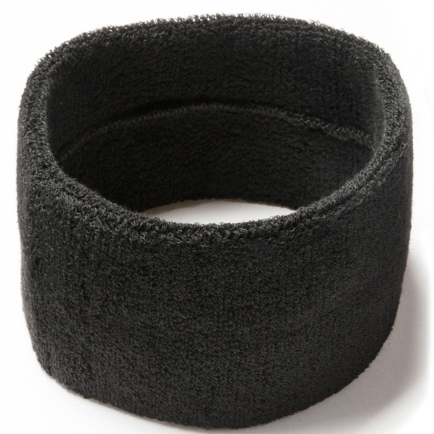 black terry towelling headband
