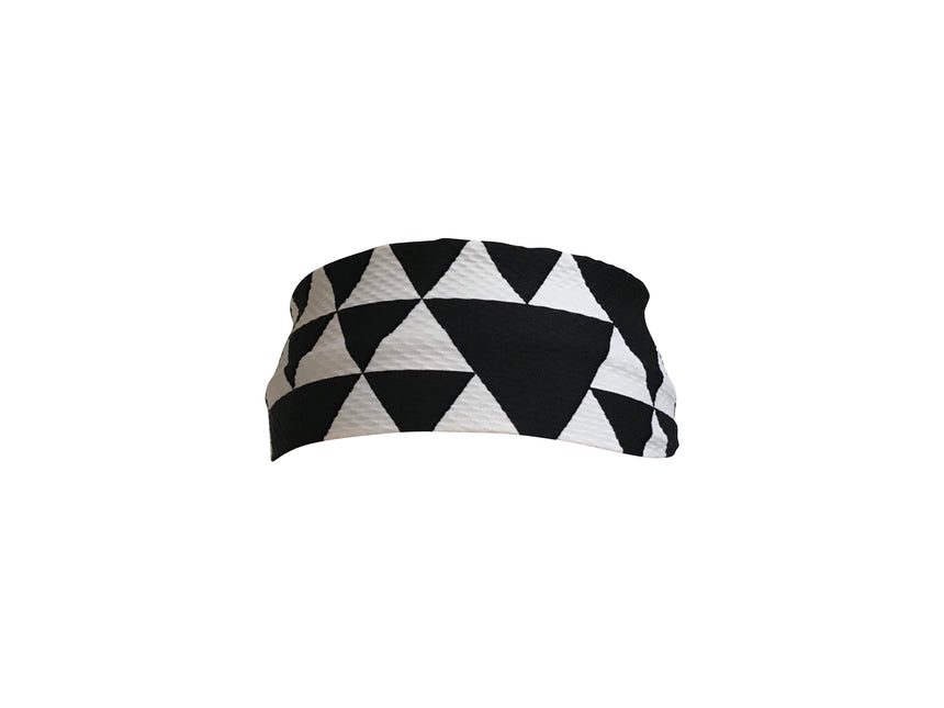 Black and White Triangle Yoga Headband