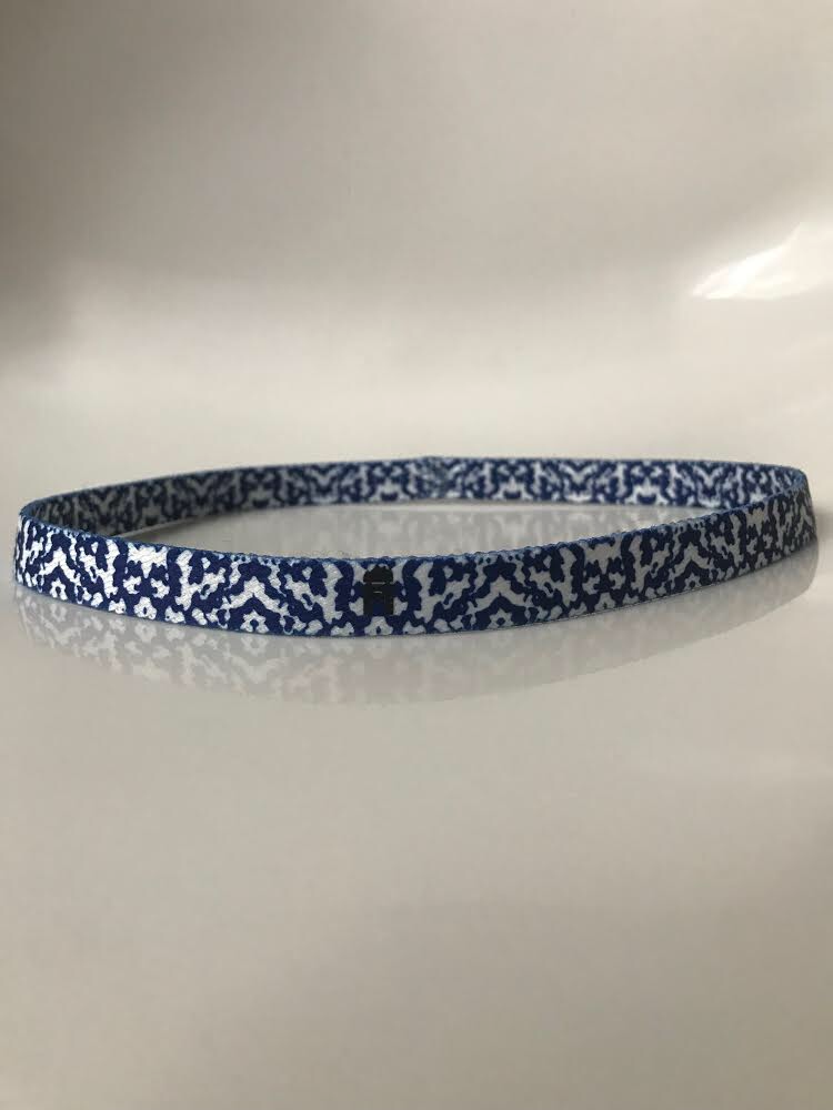 Sporty Blue and White Camouflage Soccer Headband