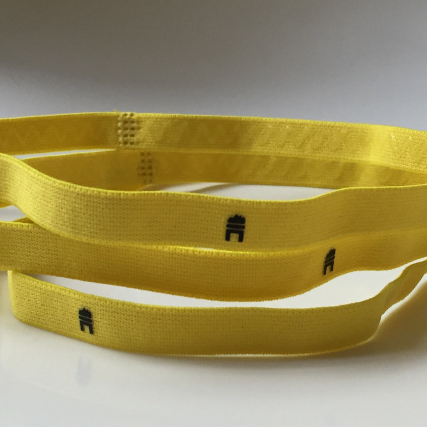 thin yellow elastic hairband