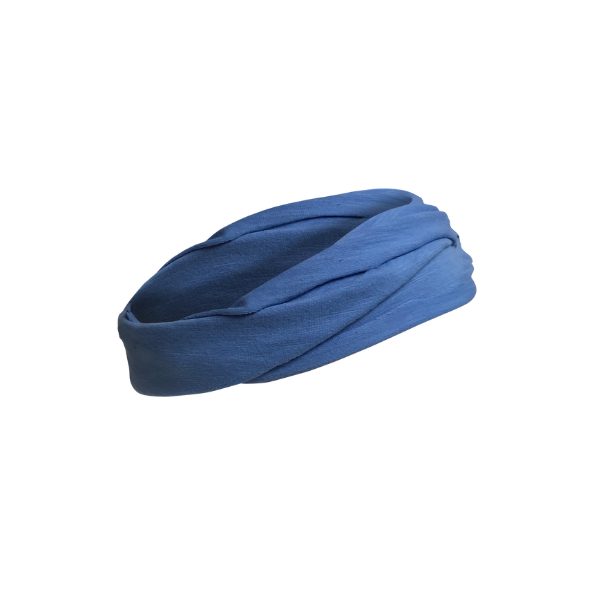 blue Cotton Twist Running Headband