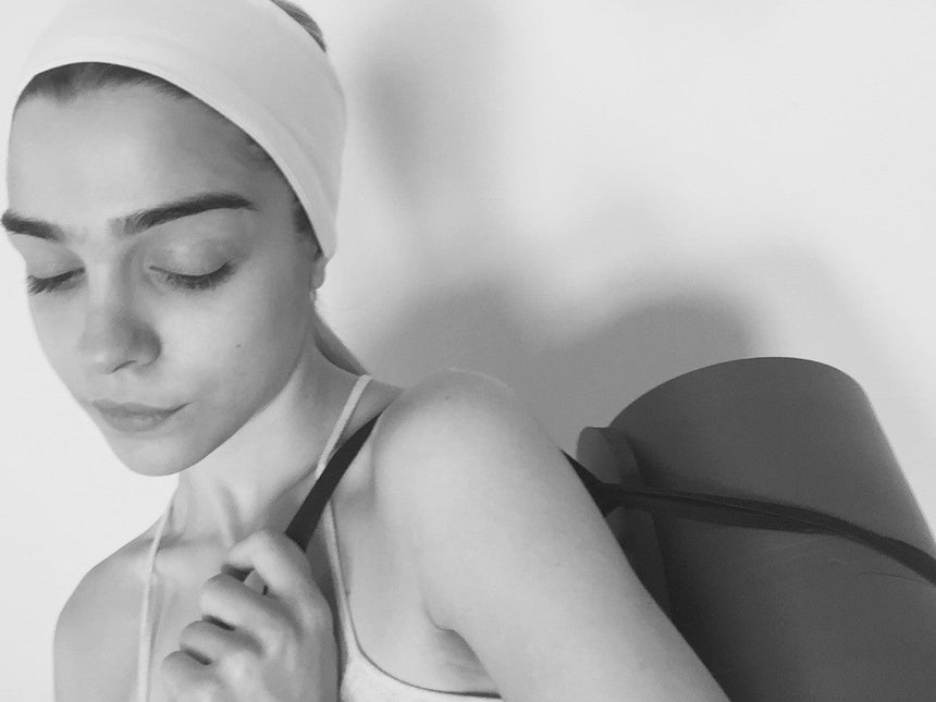 white yoga headband