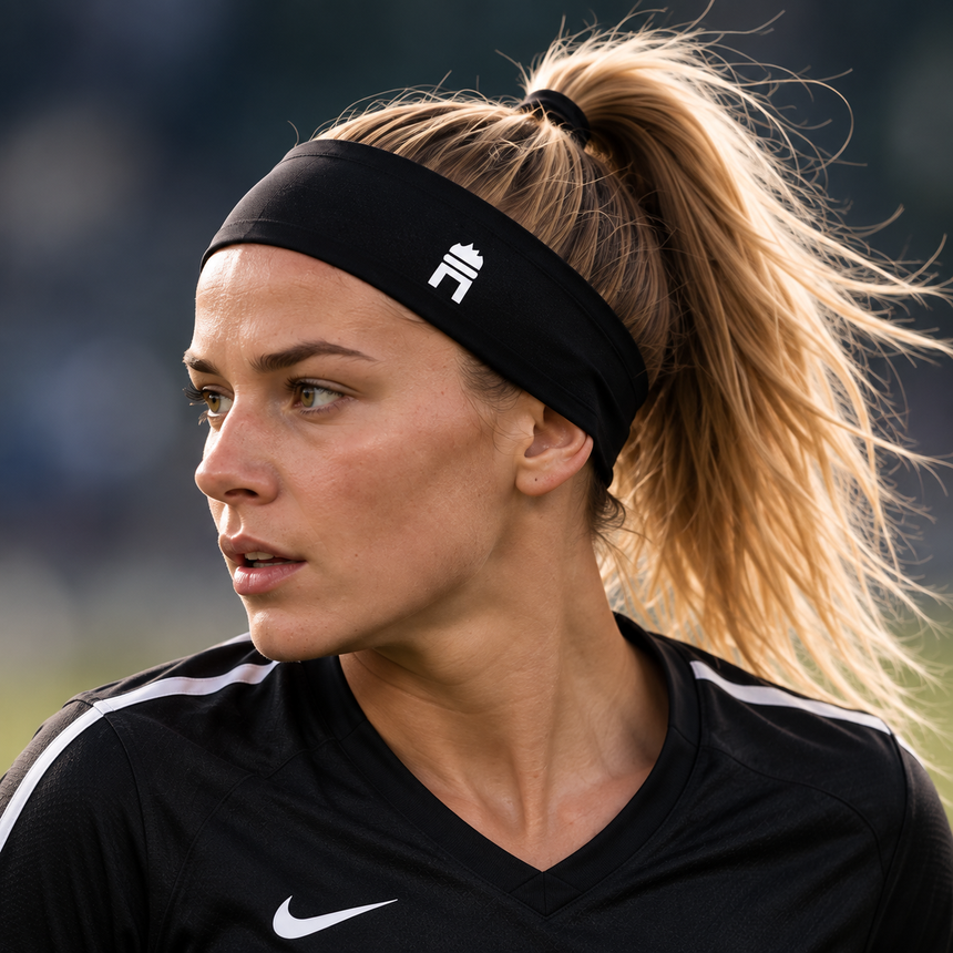 Black Performance Wide Sports Headband
