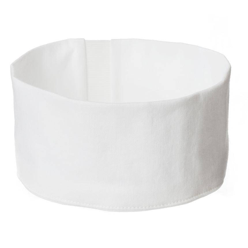 white cotton headband