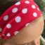 Red and white headband