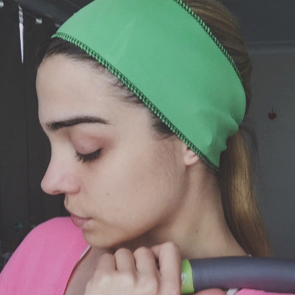 green neoprene headband